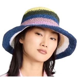 Hat Attack Remy Bucket Hat in Navy Stripe.